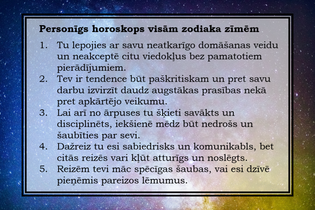 Dezinformācija, nekonkrētība, astroloģija